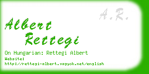 albert rettegi business card